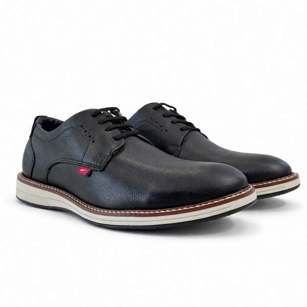 Sapato em Couro FERRACINI Masculino Ref.: 6152-675G - Preto